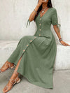 Maren Button-Down Short-Sleeve Midi Dress — product view 14