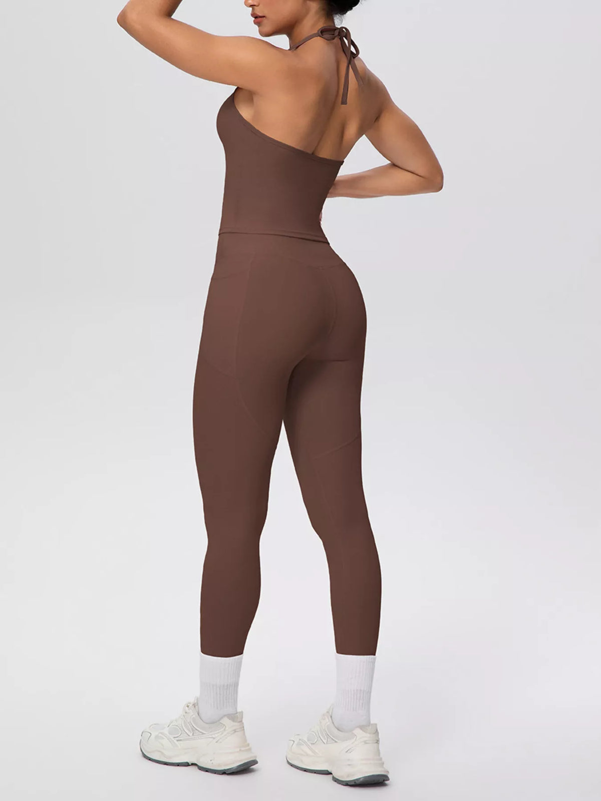Halter Cami & High-Waisted Leggings Set