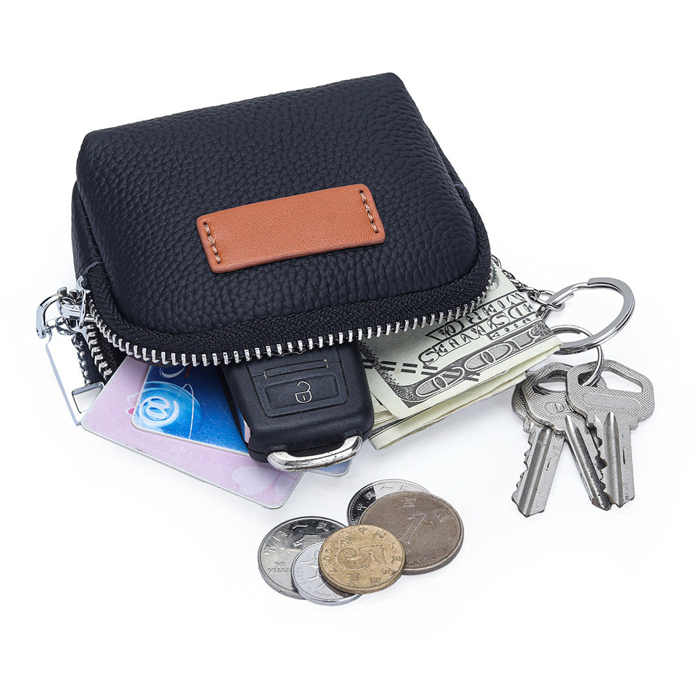 Mini Genuine Leather Wallet for Women – Slim Compact Bifold Card Holder