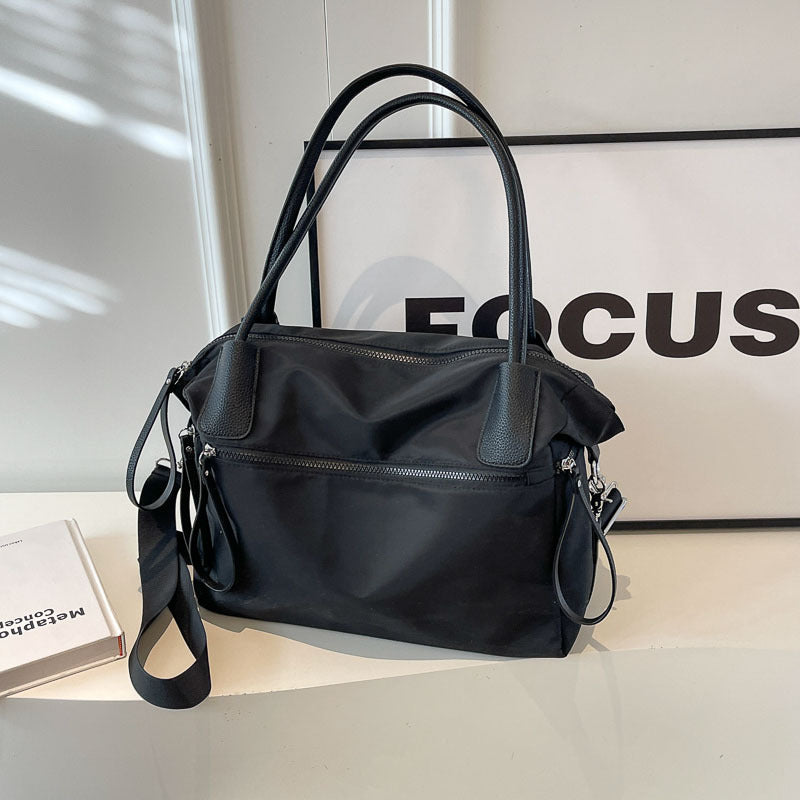 Women's Large Capacity Crossbody Bag – Nylon Bucket Bag for Travel & Everyday Use