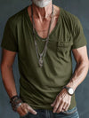 Midnight Deep V-Neck Pocket Tee — color or detail view 7