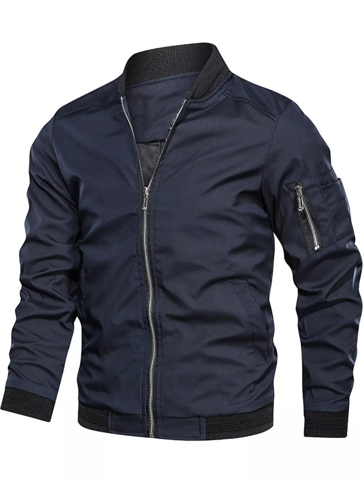 Men's Lightweight Bomber Jacket with Sleeve Pocket — photo 6