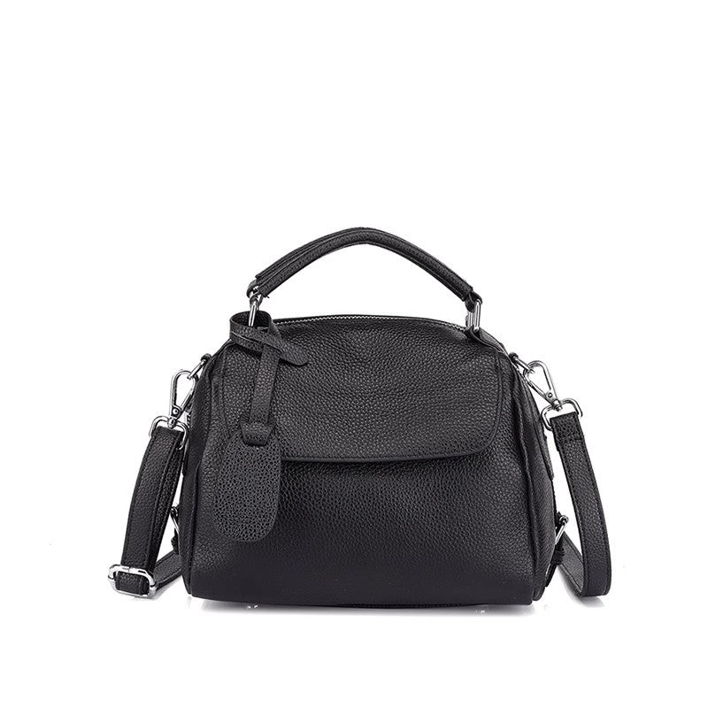 Vintage Full-Grain Cowhide Crossbody Bag | Retro Leather Shoulder Bag for Women