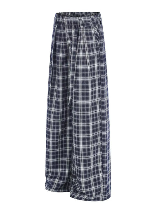 Another view: Men's Plaid Wide-Leg Trousers