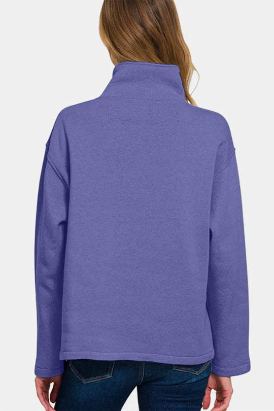 Another view: Turtleneck Half Snap Fleece Sweatshirt