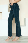 Judy Blue Sloane Button Fly Distressed-Hem Straight Jeans — product view 8
