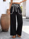 Marais Crochet Trim Tie Waist Wide-Leg Pants — product view 2