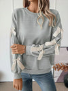 Isla Bow-Detail Sleeve Crewneck Sweatshirt — product view 7