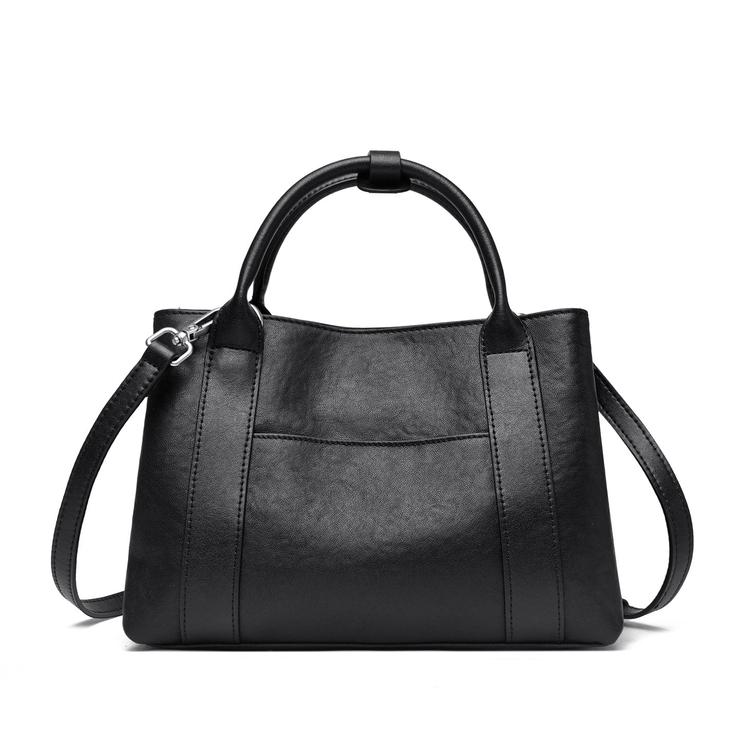 Women's Genuine Leather Crossbody Bag – Classic Minimalist Daily Commute Shoulder Bag