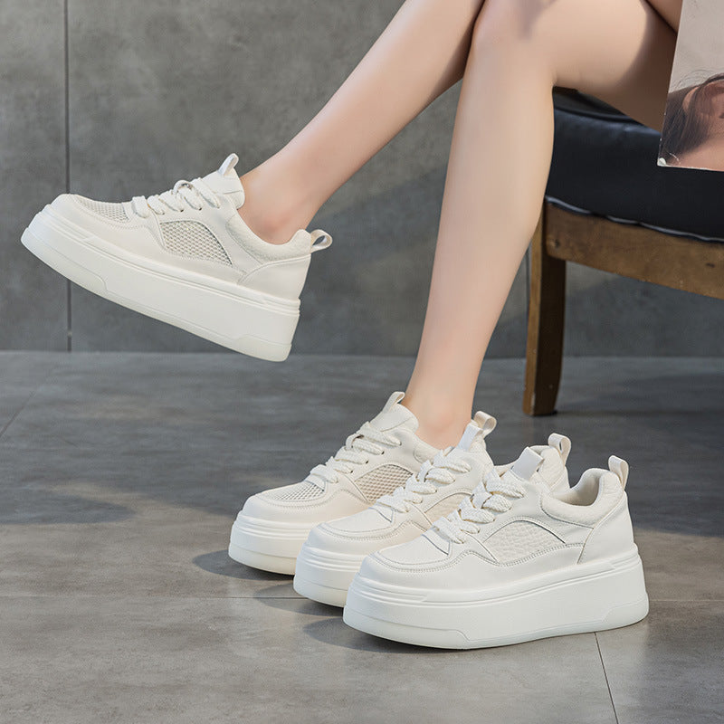 Women's Platform Sneakers - Height Boosting Casual Shoes with Thick Non-Slip Soles