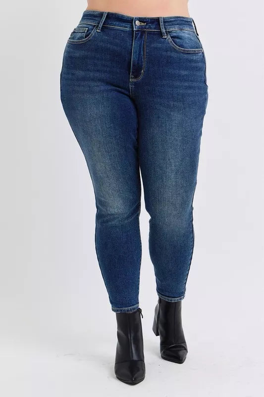 Judy Blue Sloane Mid-Rise Waist Skinny Jeans with Thermal Lining