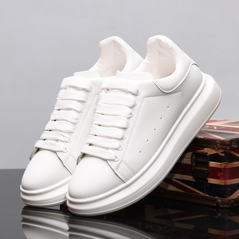Korean Style Minimalist Sneakers for Men & Women – Microfiber Low-Cut Casual Shoes