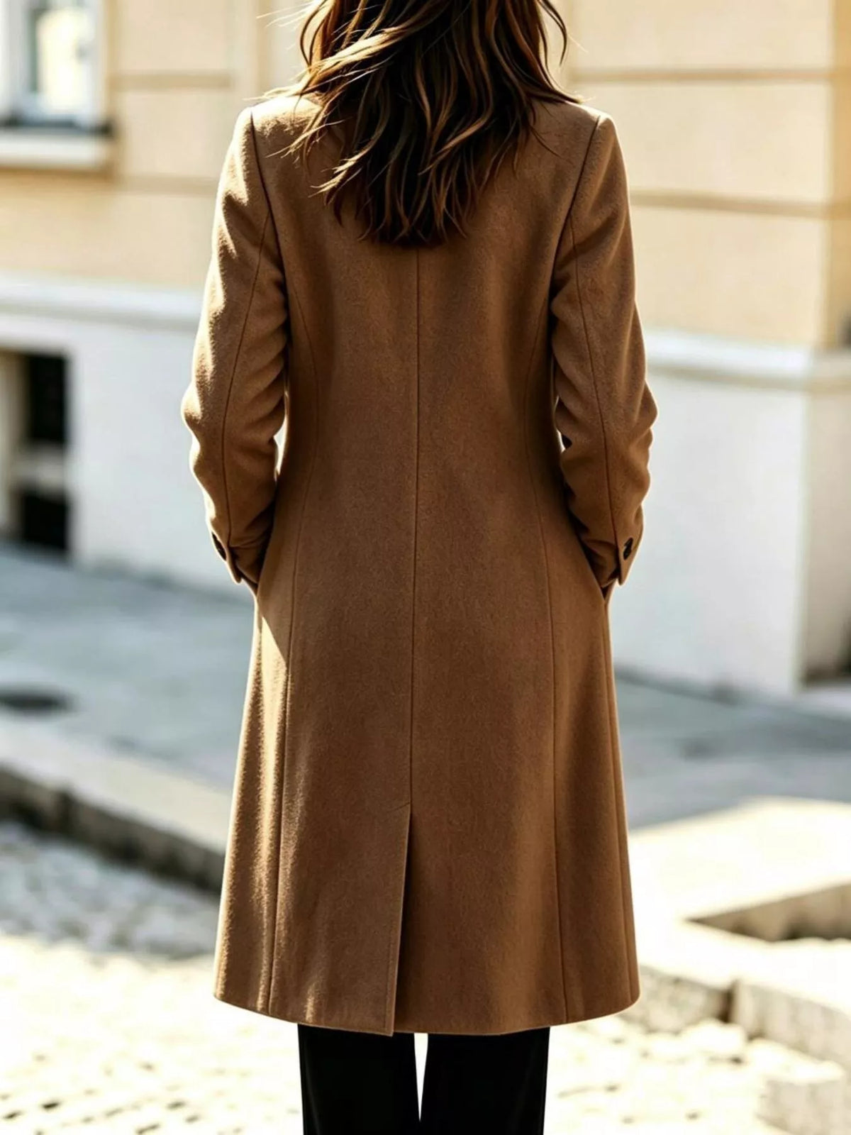 Double-Breasted Lapel Coat