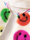 Scout Club Cheerful Smiley Face Print Plush Jacket — product view 4