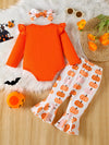 Scout Club Halloween Graphic Top and Pants 3-Piece Set with Headband — product view 5