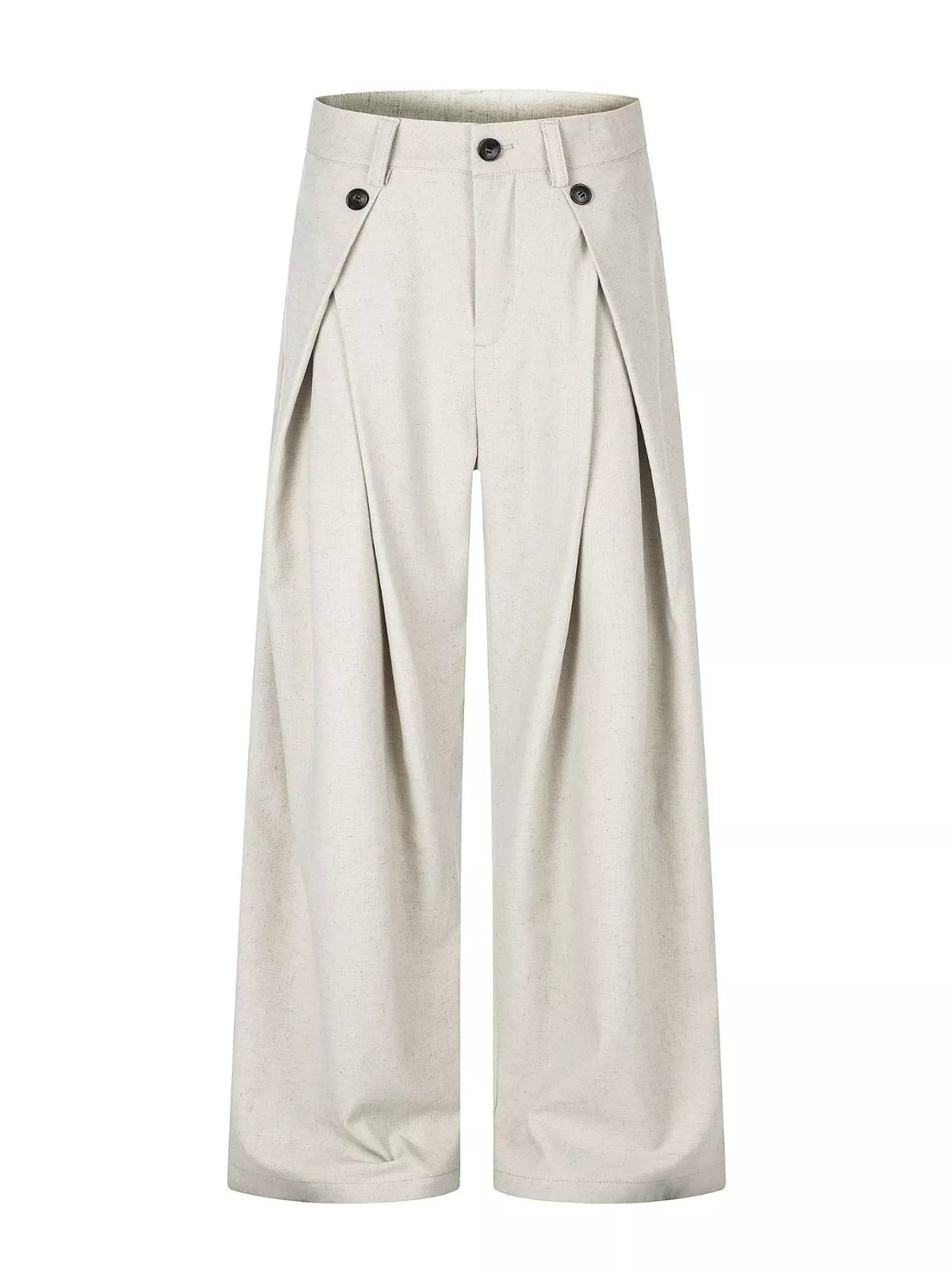 Men's Pleated Wide-Leg Casual Pants