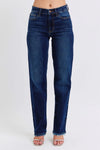 Judy Blue Harper Raw-Hem Straight-Leg Jeans — product view 1