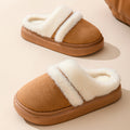 Women's Plush House Slippers Non-Slip Warm Cotton Indoor Bedroom Shoes Winter Comfort