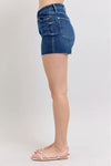 Judy Blue Sloane High-Rise Criss-Cross Waistband Denim Shorts — product view 4