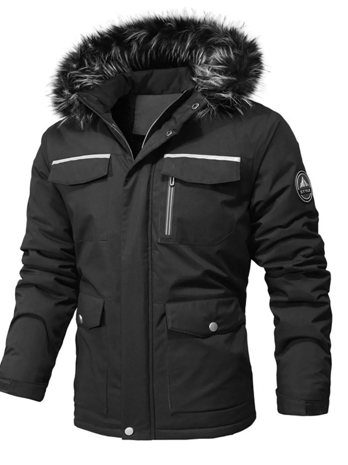 Men's Hooded Winter Parka Coat — photo 3