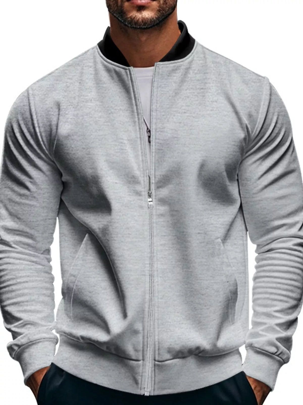 Men's Classic-Fit Zip-Up Bomber Jacket with Pockets — photo 48