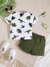 Clover Club Dinosaur Print Pocket T-Shirt & Shorts Set — product view 2