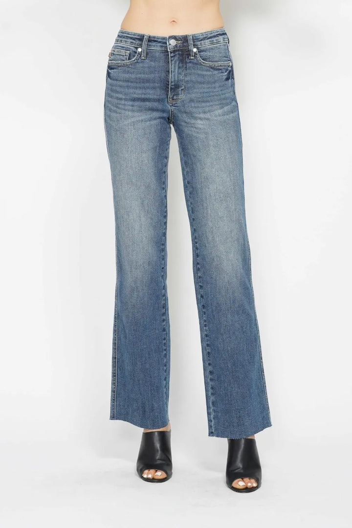 Judy Blue Wren Tummy-Control Straight Jeans — product view 1