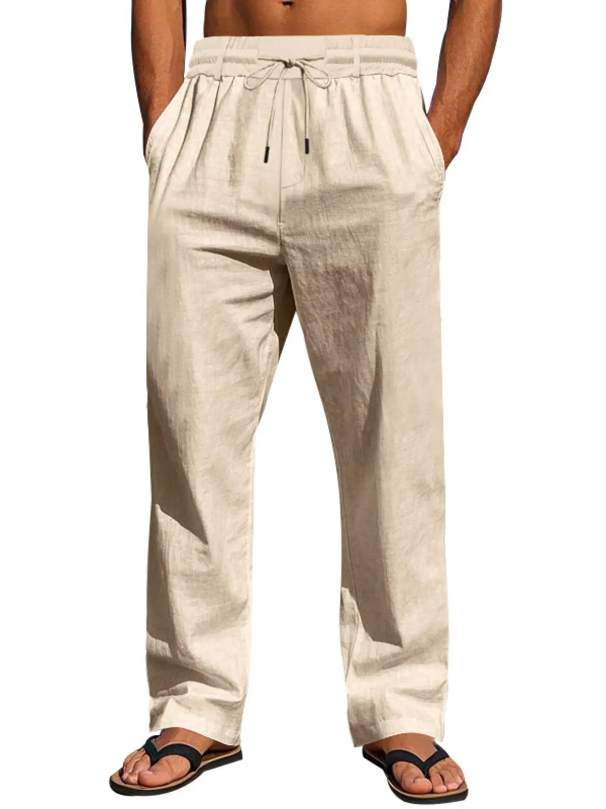 Men's Relaxed Drawstring Pants with Pockets — photo 13