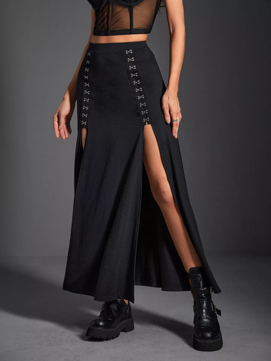 High Waist Slit Skirt