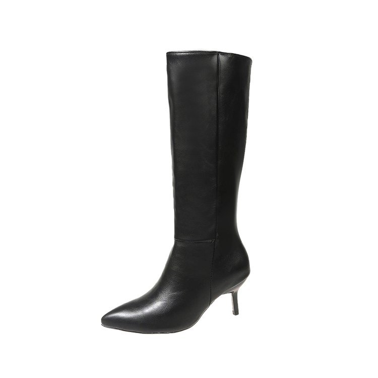 Women's Over-the-Knee Stiletto Boots – Pointed Toe PU Leather