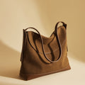 Vintage Suede-Like Crossbody Shoulder Bag – Large Capacity Women's Handbag in Brown & Coffee