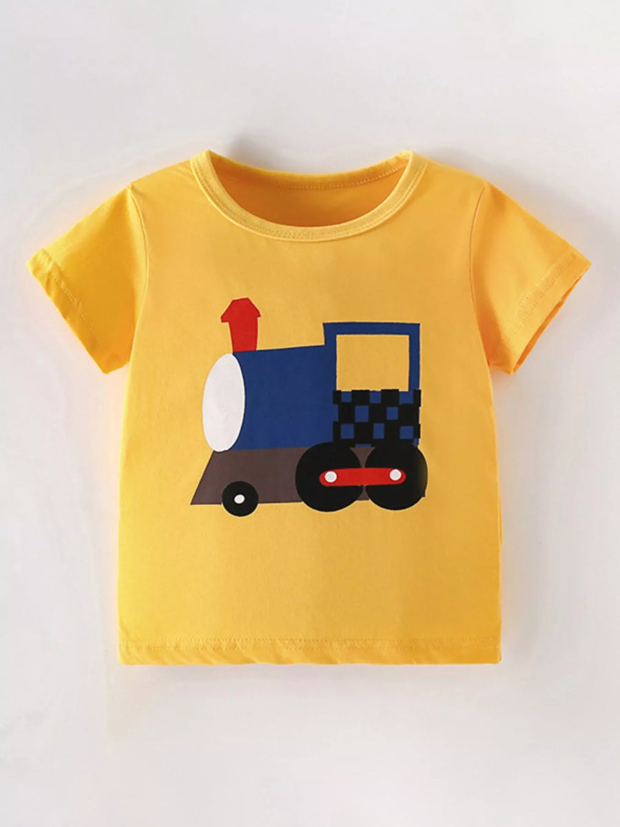 Kids' Gold Graphic Cotton T-Shirt