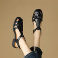 Women's Buckle Strap Open-Heel Sandals with High Heel – Cowhide Leather | Sarah Express