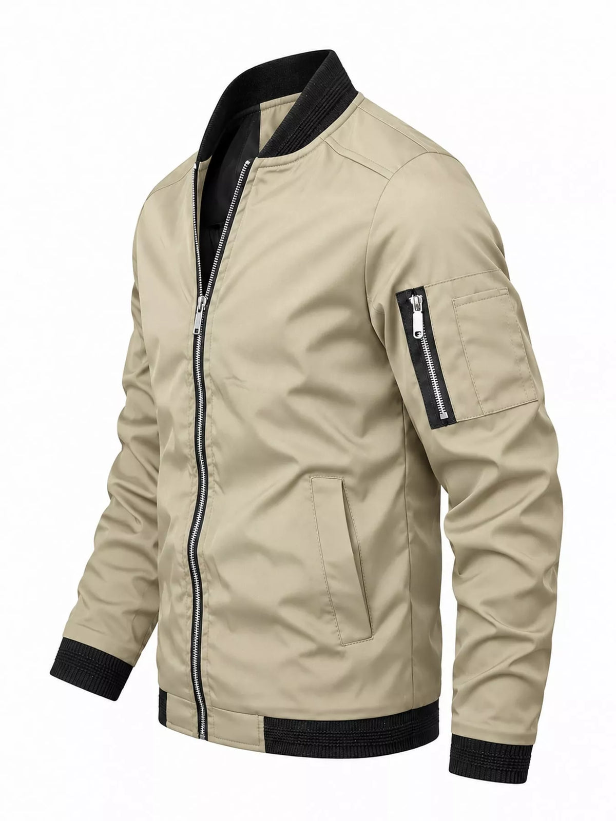 Men's Lightweight Bomber Jacket with Sleeve Pocket — photo 14