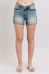 Judy Blue Wren V-Front Vintage Wash Shorts — product view 1