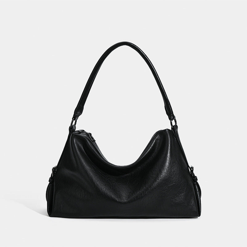 Vintage Suede Large Capacity Tote Bag for Women - Streetwear Style Shoulder Bag