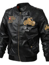 Heritage Moto Faux-Leather Bomber — color or detail view 2