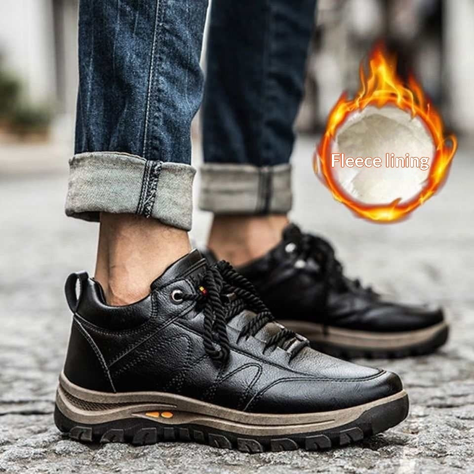 Men's Waterproof Winter Leather Shoes