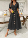Maren Button-Down Short-Sleeve Midi Dress — product view 8