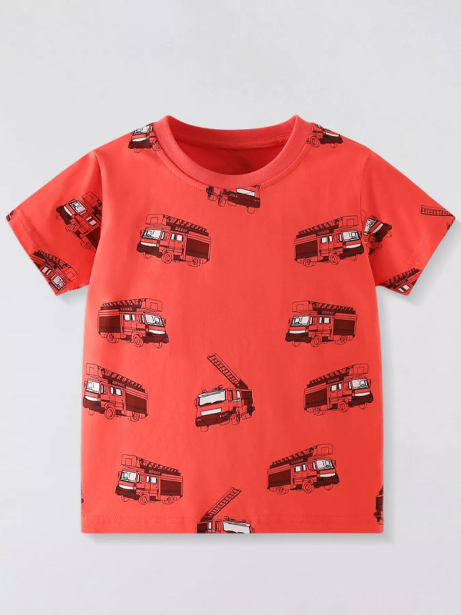 North Star Truck Print Crewneck Short-Sleeve T-Shirt