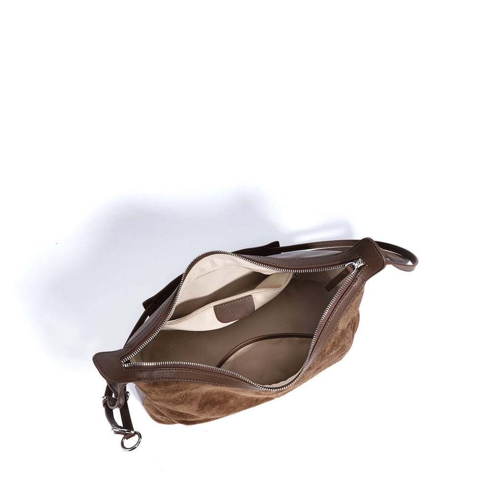Genuine Leather Dumpling Bag - Urban Minimalist Shoulder Bag for Women