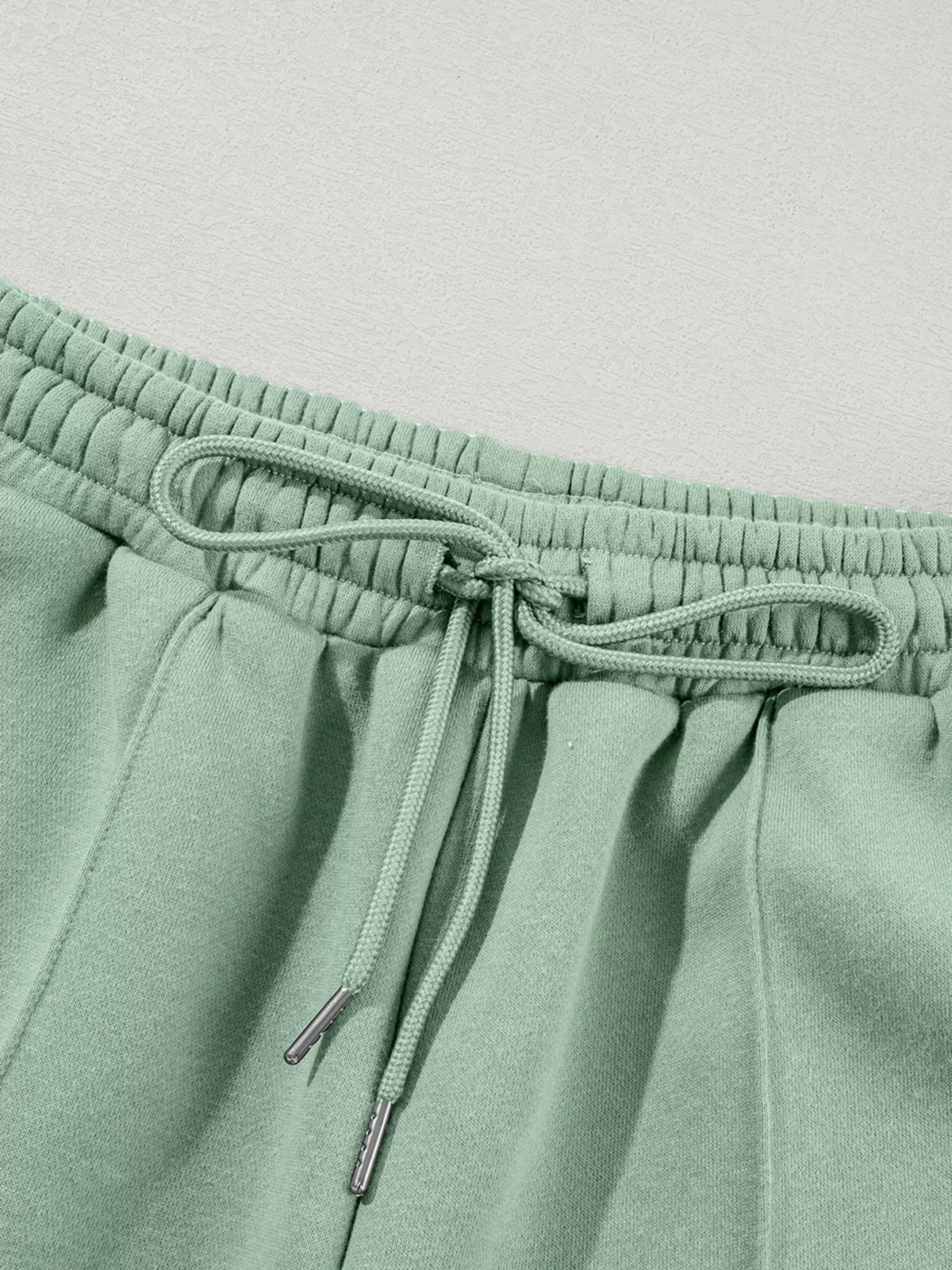 Drop Shoulder Zip-Up Jacket & Drawstring Pants Active Set