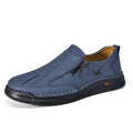 Men's Microfiber Leather Casual Shoes – Lace-Up Low-Top Sneakers with Rubber Sole