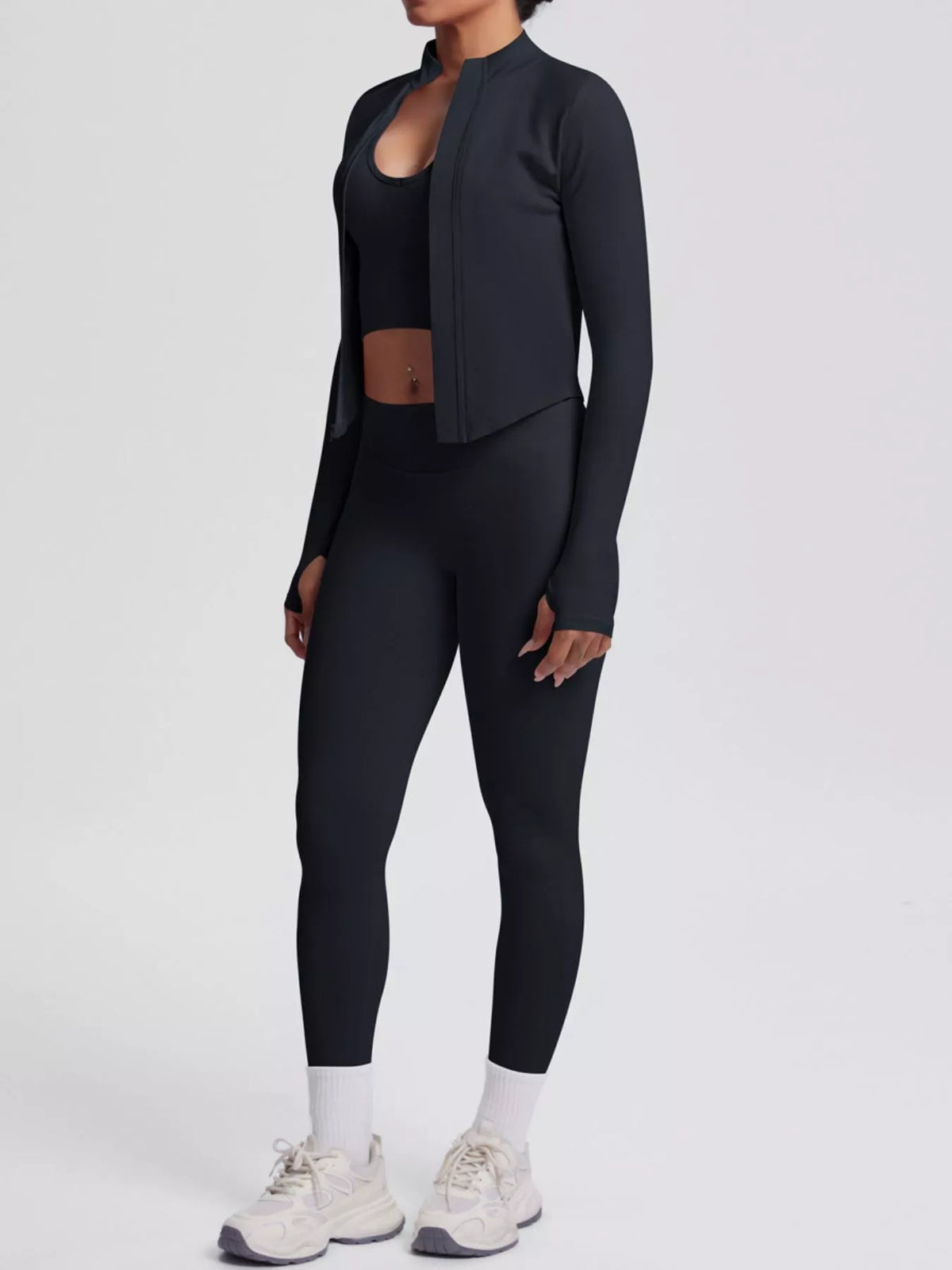 Tank, Zip Jacket & Leggings 3-Piece Active Set