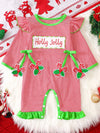 Storybook Christmas-Themed Striped Snap-Leg One-Piece — product view 5