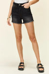Judy Blue Addison Tummy-Control Frayed-Hem Shorts — product view 1