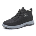Men's Fleece-Lined Insulated Snow Boots – Lace-Up Casual Athletic Shoes
