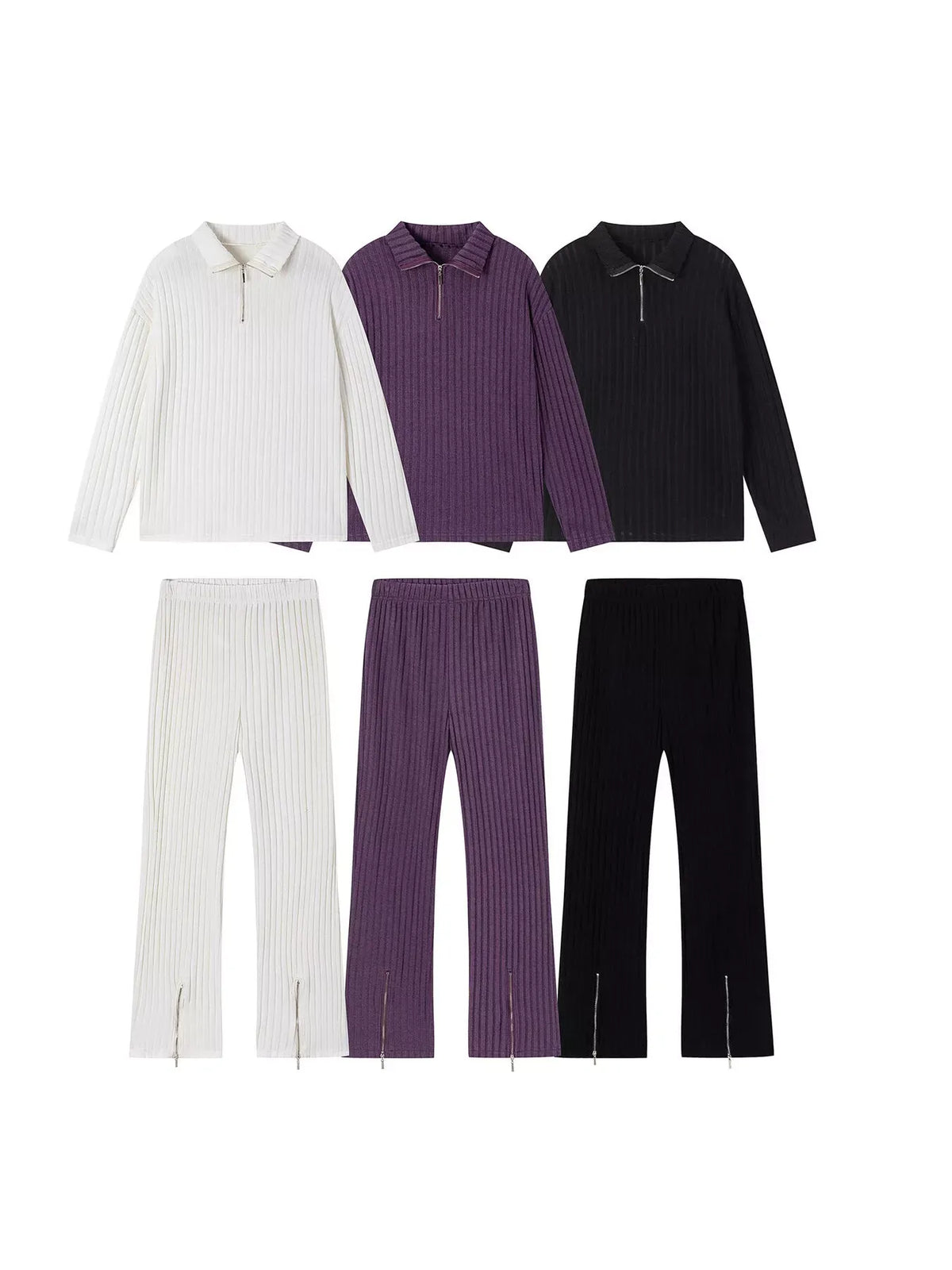 Women's Ribbed Knit Top & Pants Set — photo 26