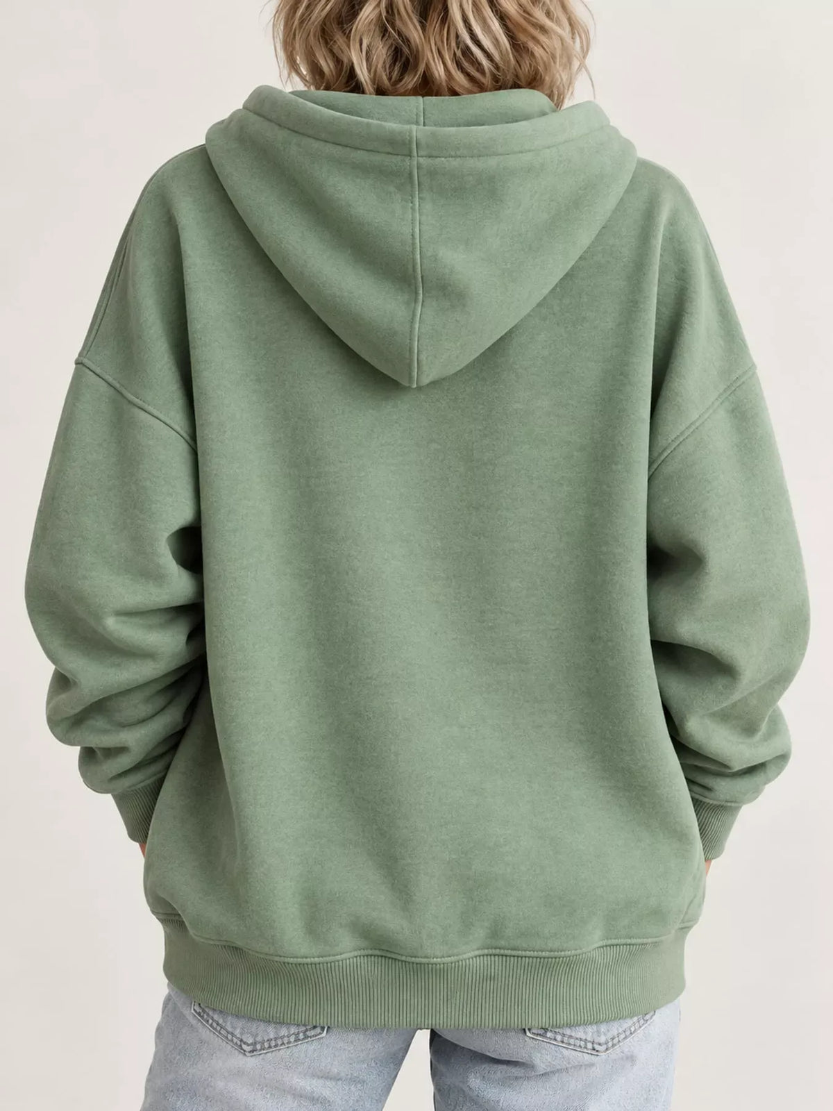 Relaxed Drop-Shoulder Drawstring Hoodie — photo 7