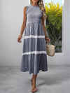 Thea Smocked Striped Lace Trim Sleeveless Midi Dress — product view 9